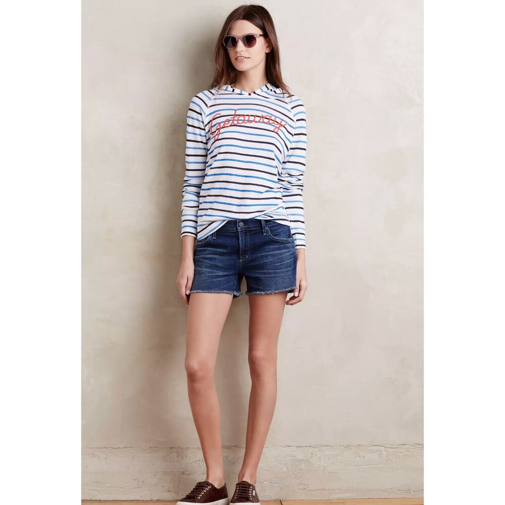 $167 Citizens of Humanity Ava Women's Dark Wash Classic Cut Off Denim Shorts- 27